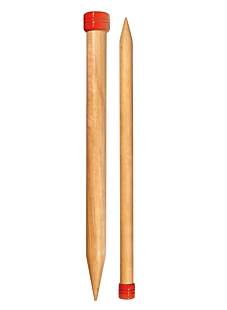 Maxi straight needles, birch, 50 cm