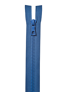 Blue open end zip