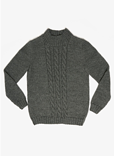 Sweater with funnel neck