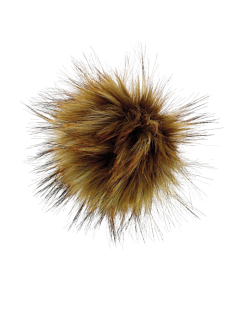 Furry clip on pompom - fox colour