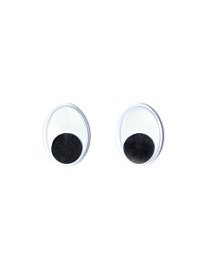 Pack of 6 eyes with oval moving pupils, size 20 mm