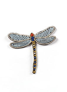 65 x 55 mm jewellery effect dragonfly badge