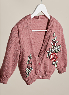 Short cardigan with embroidery