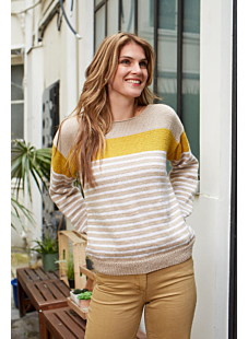 Boatneck striped sweater