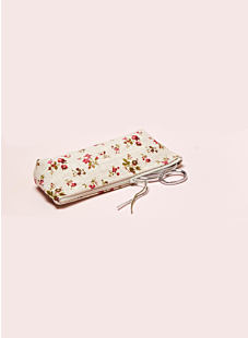 Redcurrant flower print accessory case, 24 x 9 cm