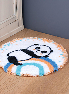 Panda latch hook rug kit, 55 cm
