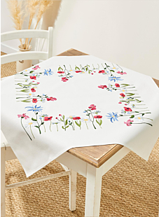 Dance of the Flowers multi-stitch tablecloth kit, 77 x 77 cm
