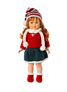 Christmas Elf Outfit to knit for Marie-Françoise Doll