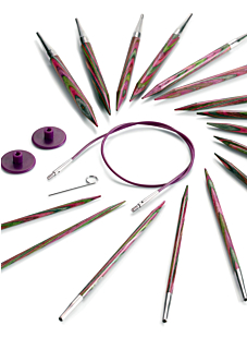 Set of 8 pairs of interchangeable circular needles