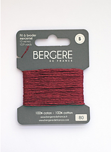 Brick red embroidery thread, 10 metres, Bergère de France