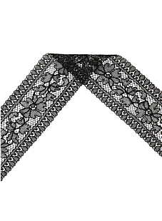 Genuine Calais lace, made in France noir