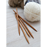Double point needles, bamboo, 6.5 mm - 20 cm
