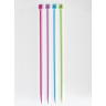 Straight needles, coloured plastic, 7 mm - 40 cm