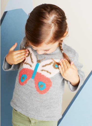 Butterfly motif sweater - Bergère de France